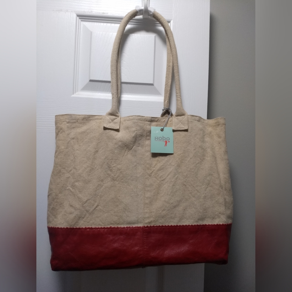 Hobo Canvas Tote. Color Crimson. NWT.